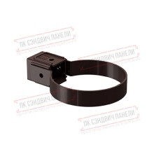 Хомут трубы Kliker ПВХ Premium шоколадный инд.упак. RAL 8017
