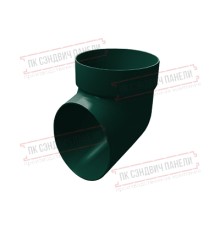 Колено сливное ПВХ зелёный RAL 6005
