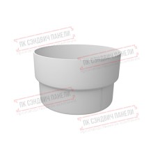 Муфта трубы соединительная ПВХ белая