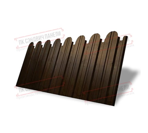Профнастил фигурный С10 - 0,45 Окрас - двухсторонний Print Elite с пленкой Antique Wood.