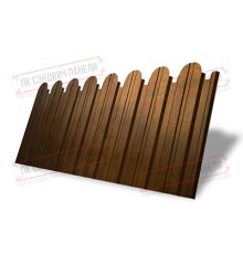 Профнастил фигурный С10 - 0,45 Окрас - Б, Двухсторонний Print Elite Golden Wood.