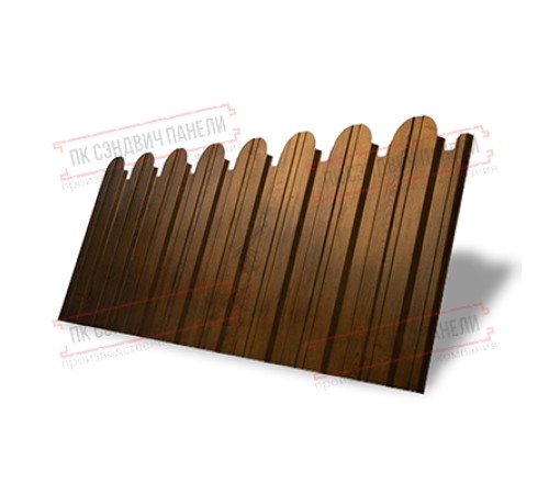 Профнастил фигурный С10 - 0,45 Окрас - Б, Print Premium Golden Wood.
