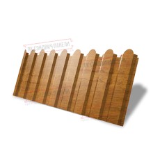 Профнастил фигурный С20 - 0,45 Окрас - А, Print Elite Golden Wood.