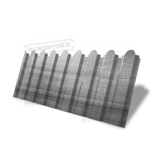 Профнастил фигурный С20 - 0,45 Окрас - А, Print Premium Silver Wood.