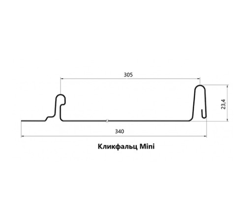 Кликфальц mini 0,5 Satin Мatt RAL8004 терракота с пленкой на замках