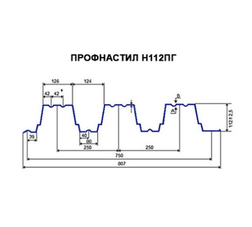 Продольно гнутый профнастил для укрытий конвейеров Н112ПГ-807, 1,0, в полимерном покрытии