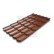 Металлочерепица Квинта плюс 3D RR750 GreenCoat Pural-0,5