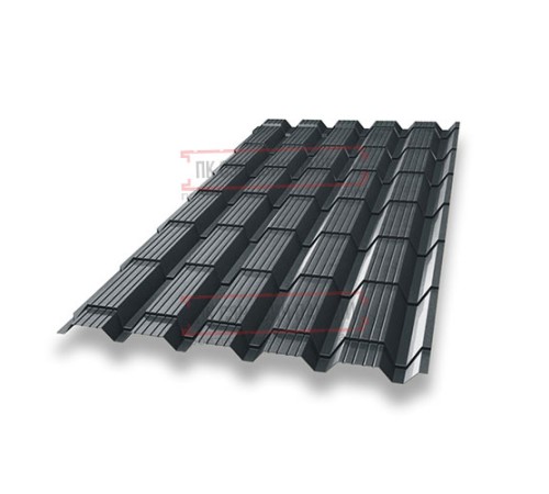 Металлочерепица Монкатта RAL7016 Velur-0,5