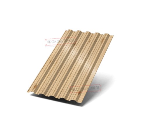 Профилированный лист НС35-1000 ECOSTEEL_T-Сосна-0.5