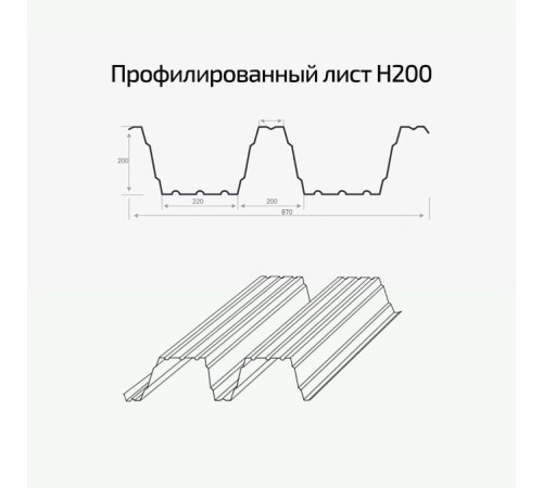 Профлист Н200-840 Полиэстер RAL-9010-0.8